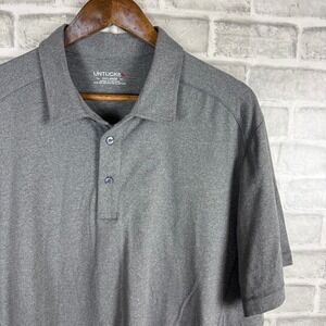 UNTUCKit Clavidor Polo Shirt Mens XXL Grey Performance Short Sleeve 31436